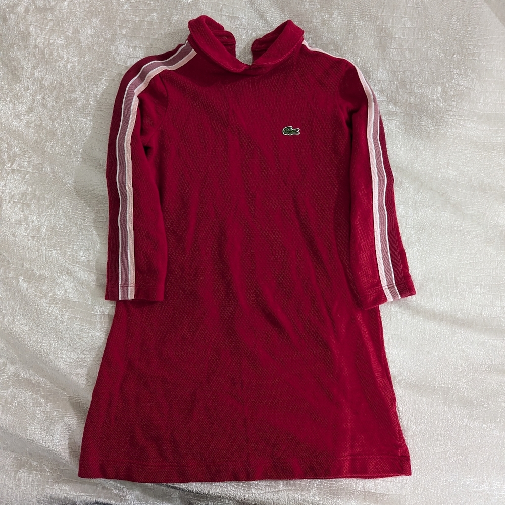 Lacoste Kids Long Sleeve Polo Dress Size 3